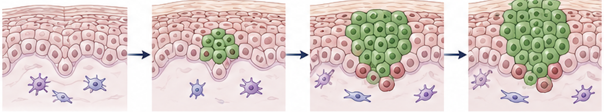 Spatial transcriptomic analysis of epidermal cell competition during cutaneous squamous cell carcinoma initiation